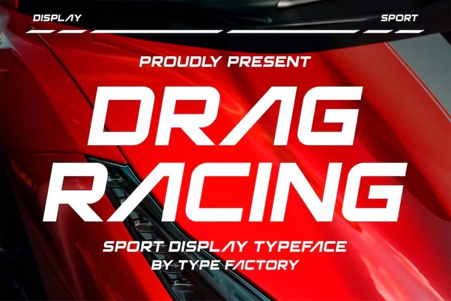 Drag Racing - Sport Display Typeface