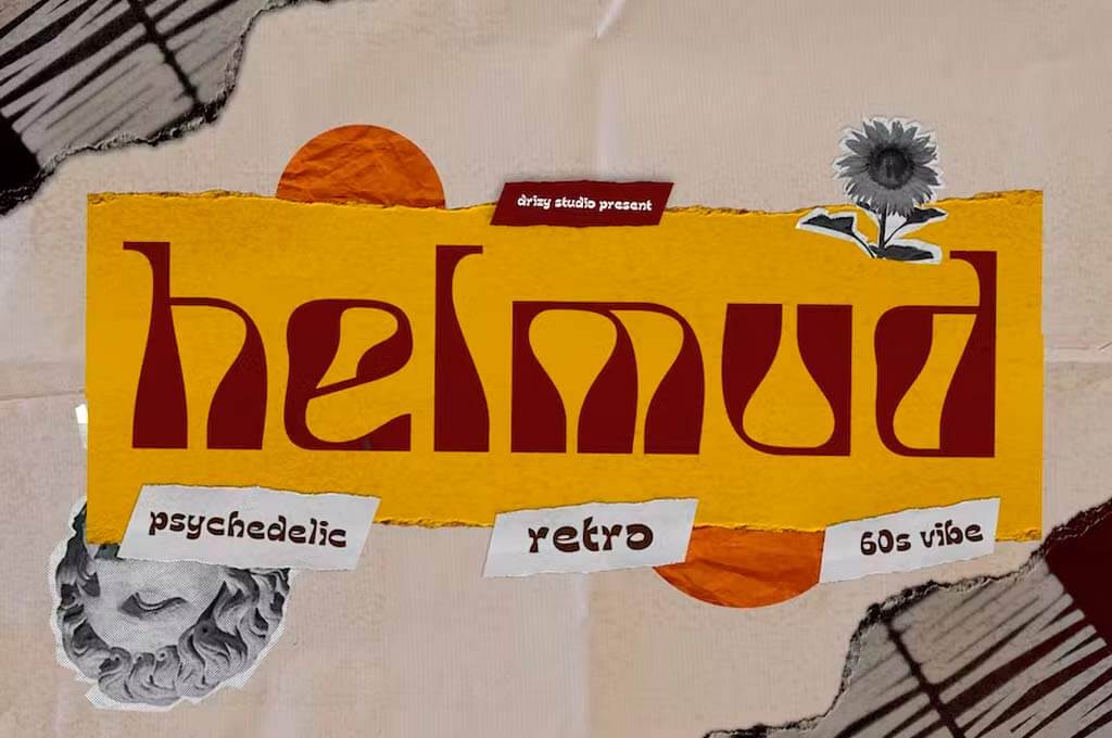 Helmud — Retro Psychedelic Font