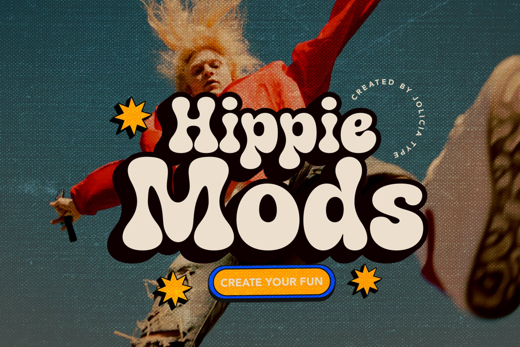 Hippie Mods | Groovy Font