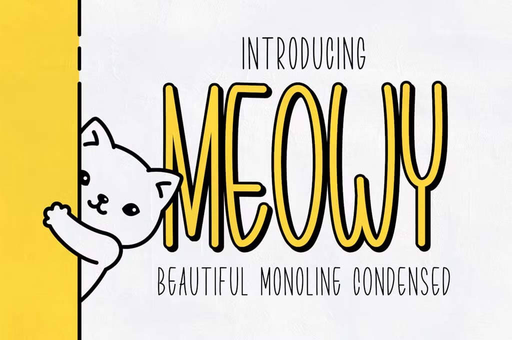 Meowy — Beautiful Monoline Condensed