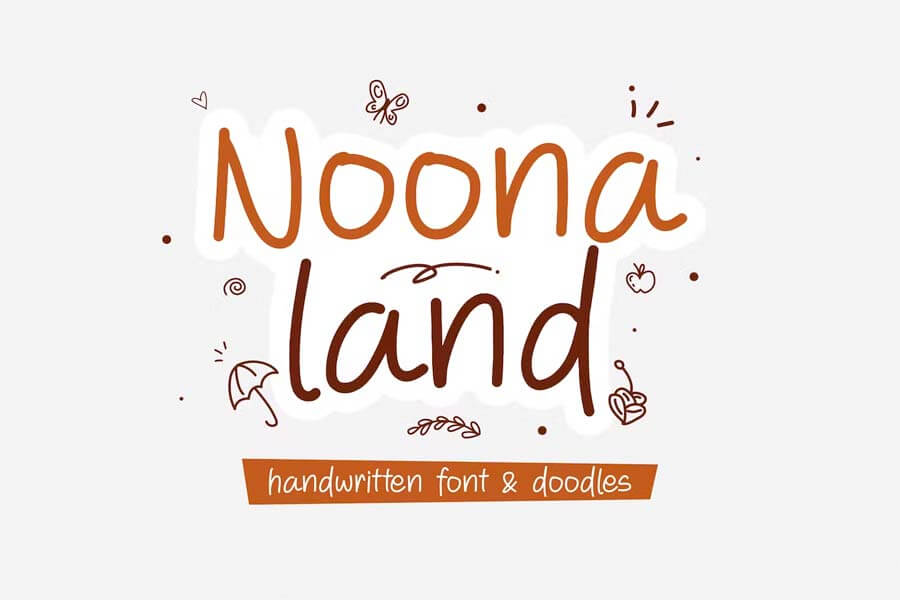 Noona Land — Handwritten Font & Doodles