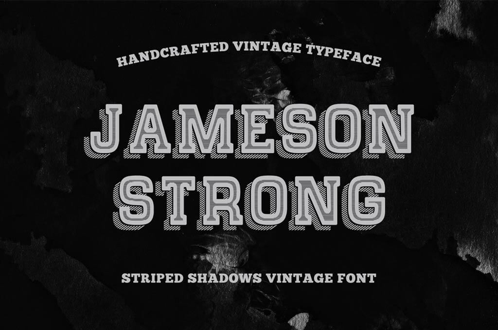 Shadow Stripes Vintage Typeface