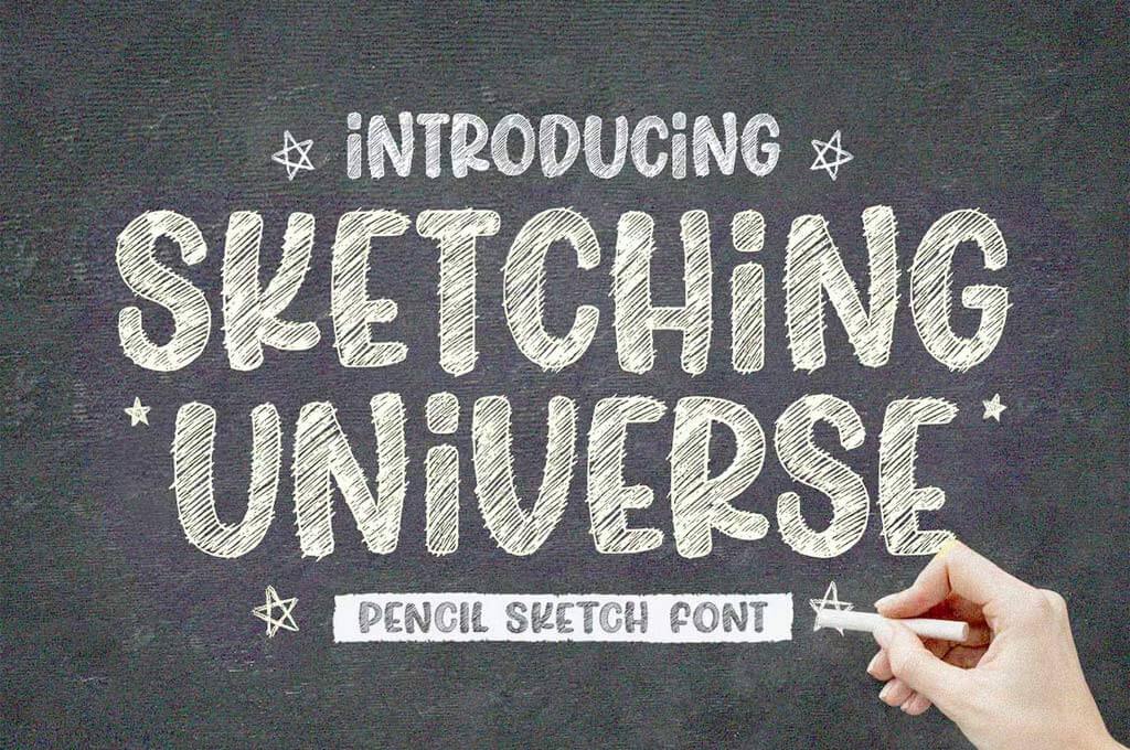 Sketching Universe — Pencil Sketch Font