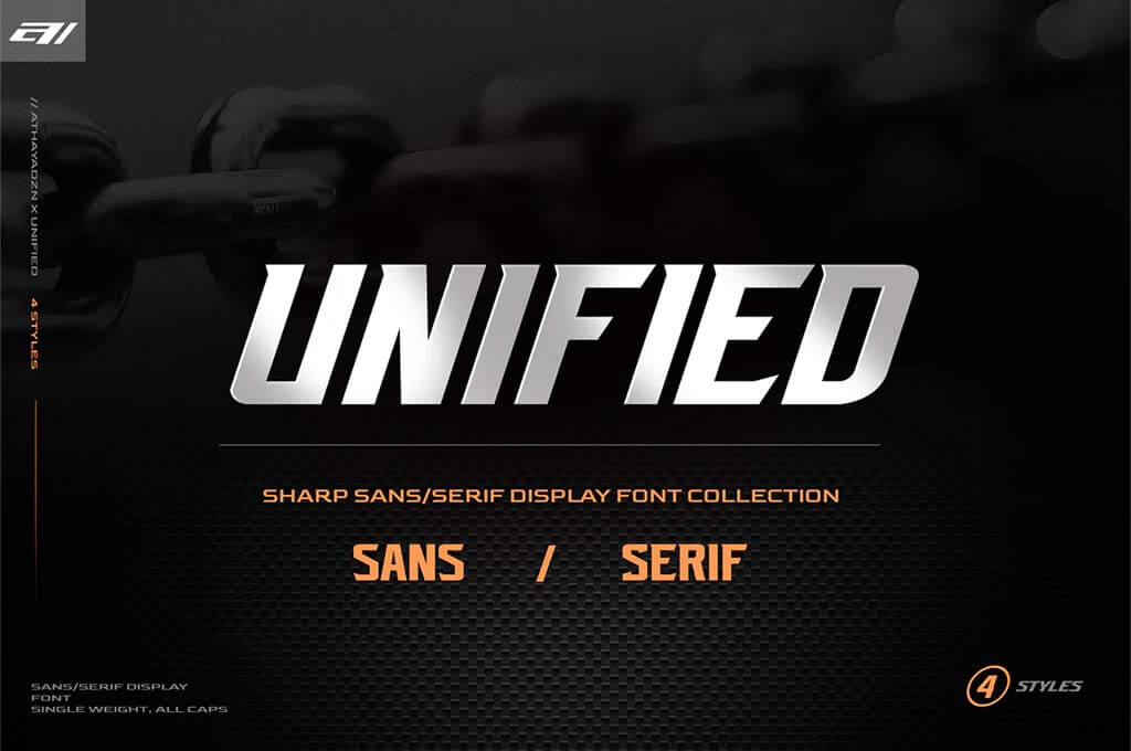 AZN Unified — Sharp Sans/Serif Display Font Collection