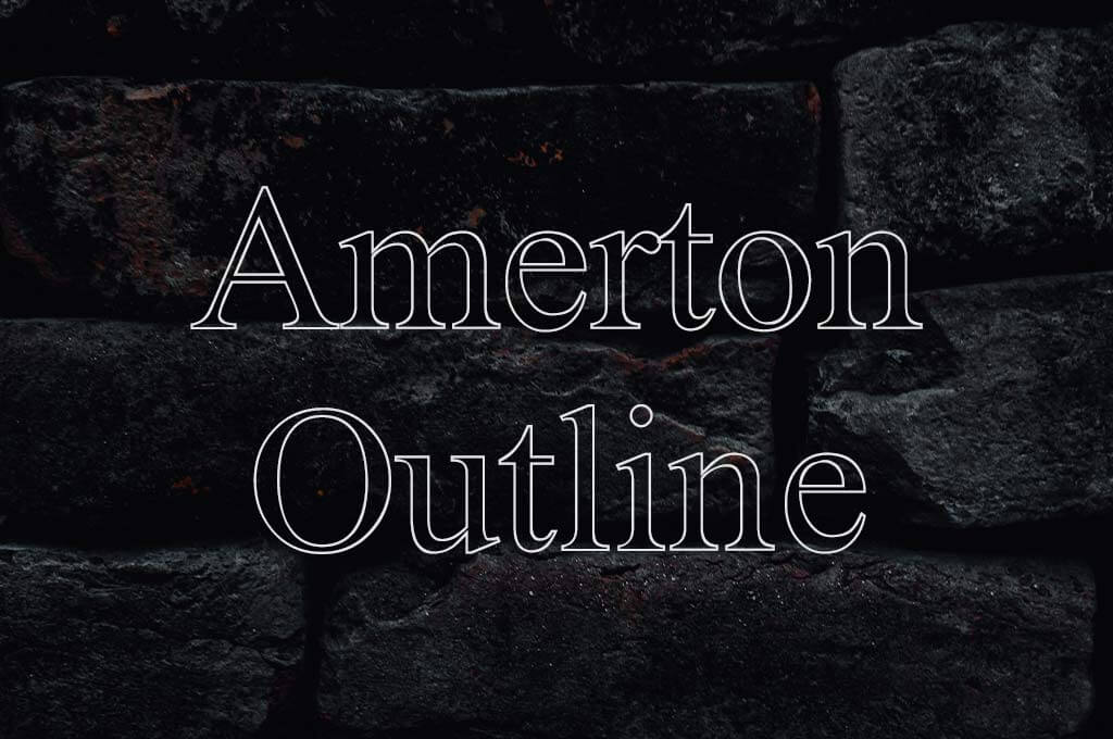 Amerton Outline Font