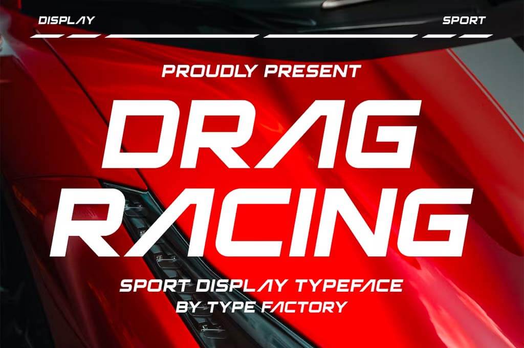 Drag Racing — Sport Display Typeface