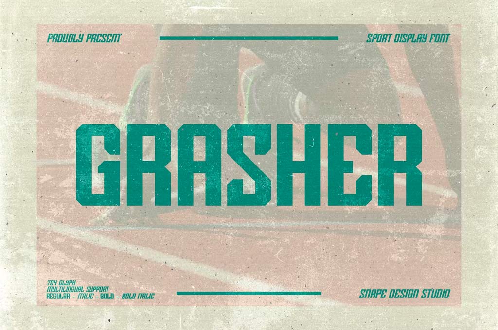 Grasher — Sport Display Font