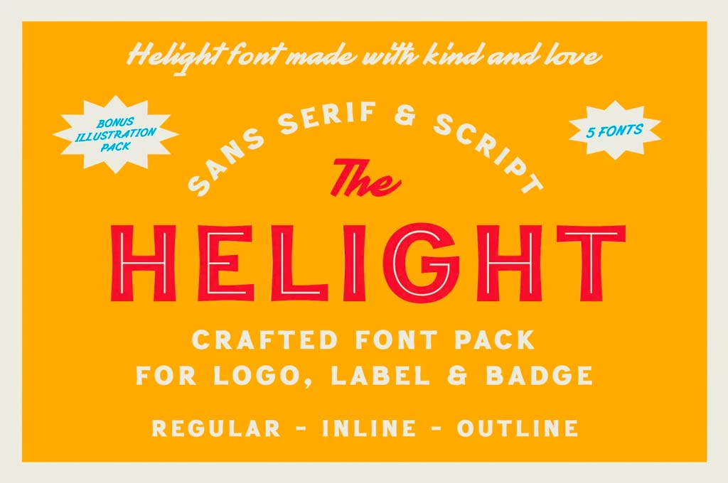 Helight - Crafted Font
