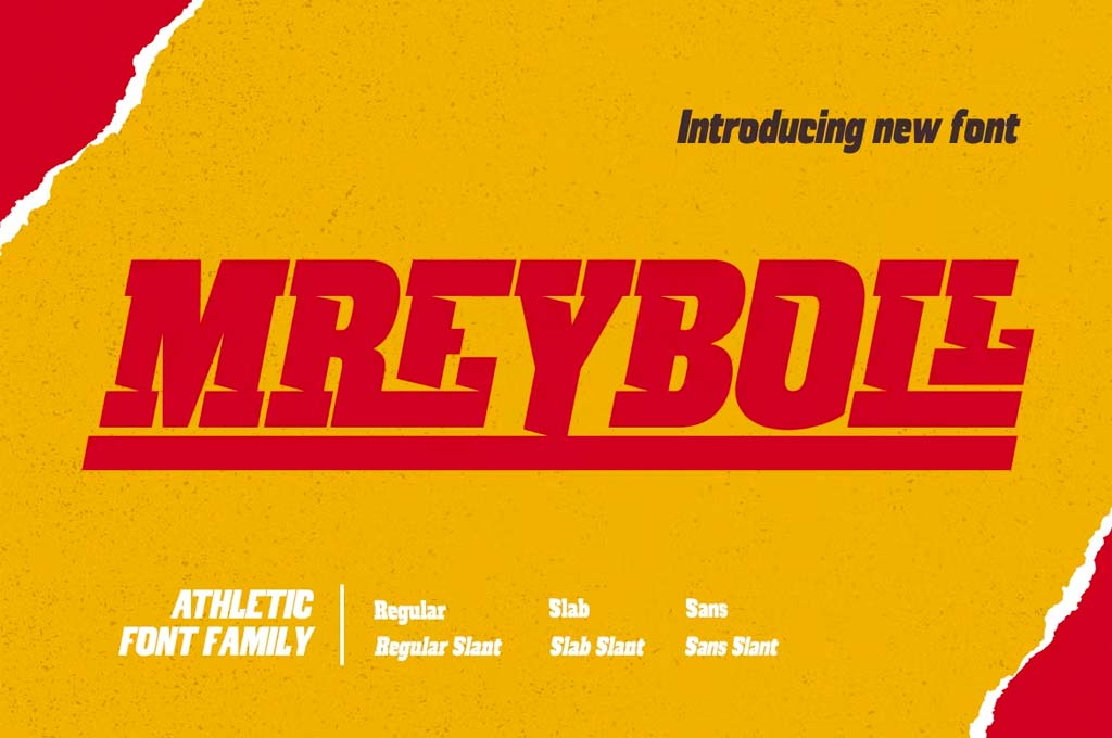 MREYBOLL — Athletic Font Family