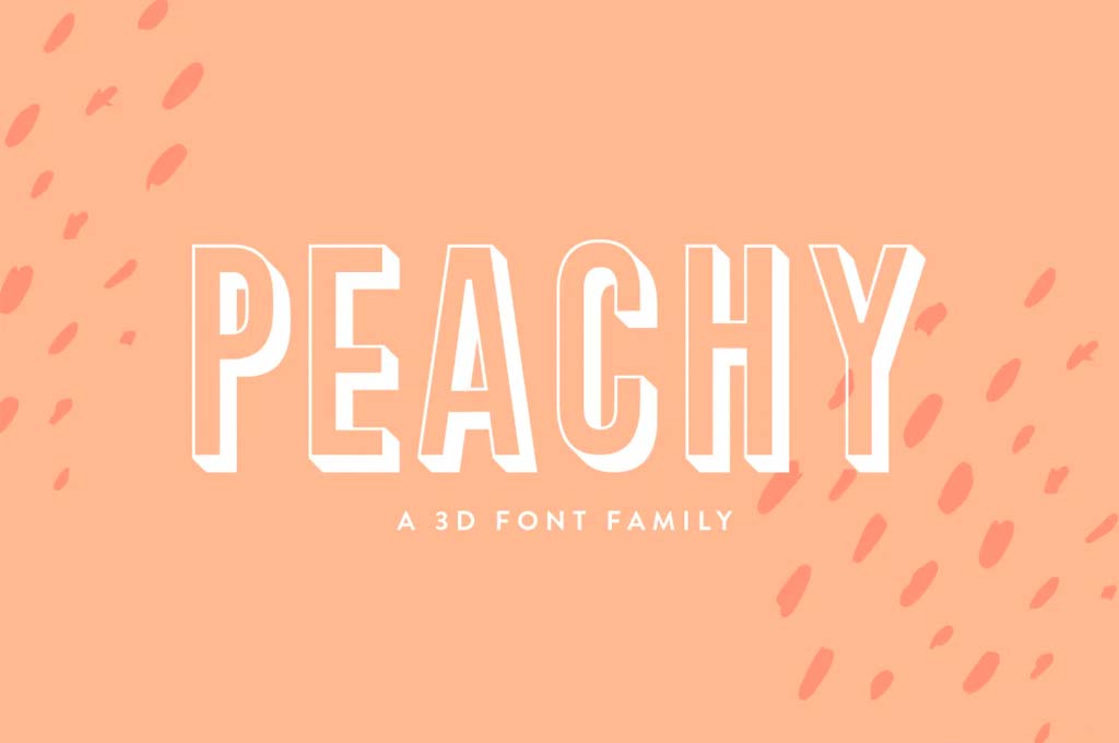 Peachy | A 3D Font Family