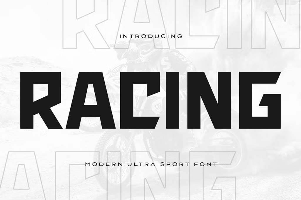 Racing — Modern Ultra Sport Font