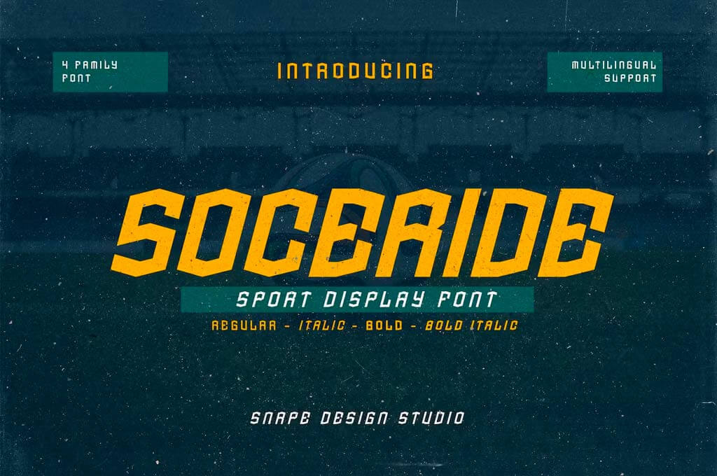 Soceride — Sport Display Font