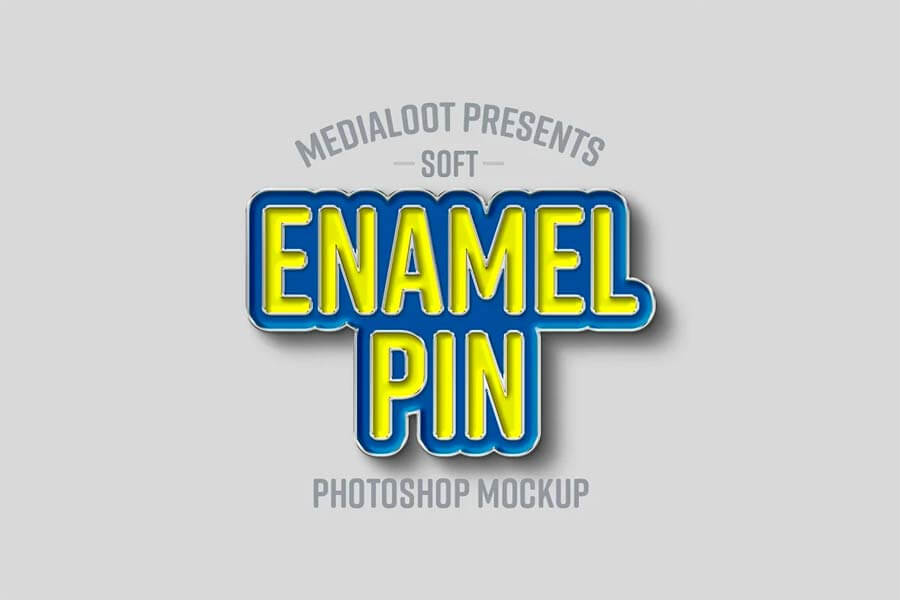 Soft Enamel Pin Mockup