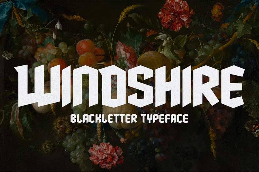 Windshire — Blackletter Typeface