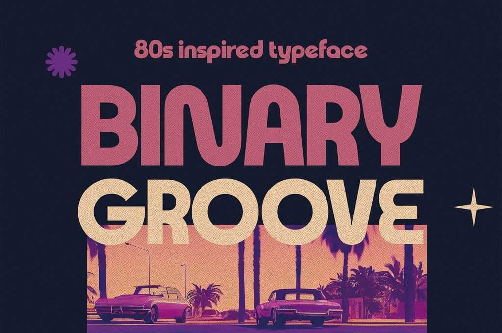 Binary Groove — 80s Inspired Font