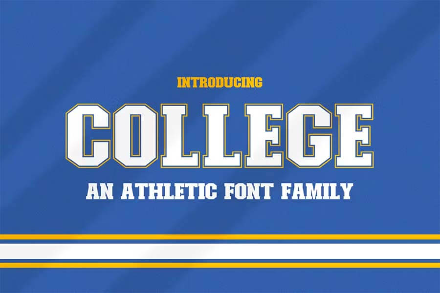 College — an Authentic Font Family
