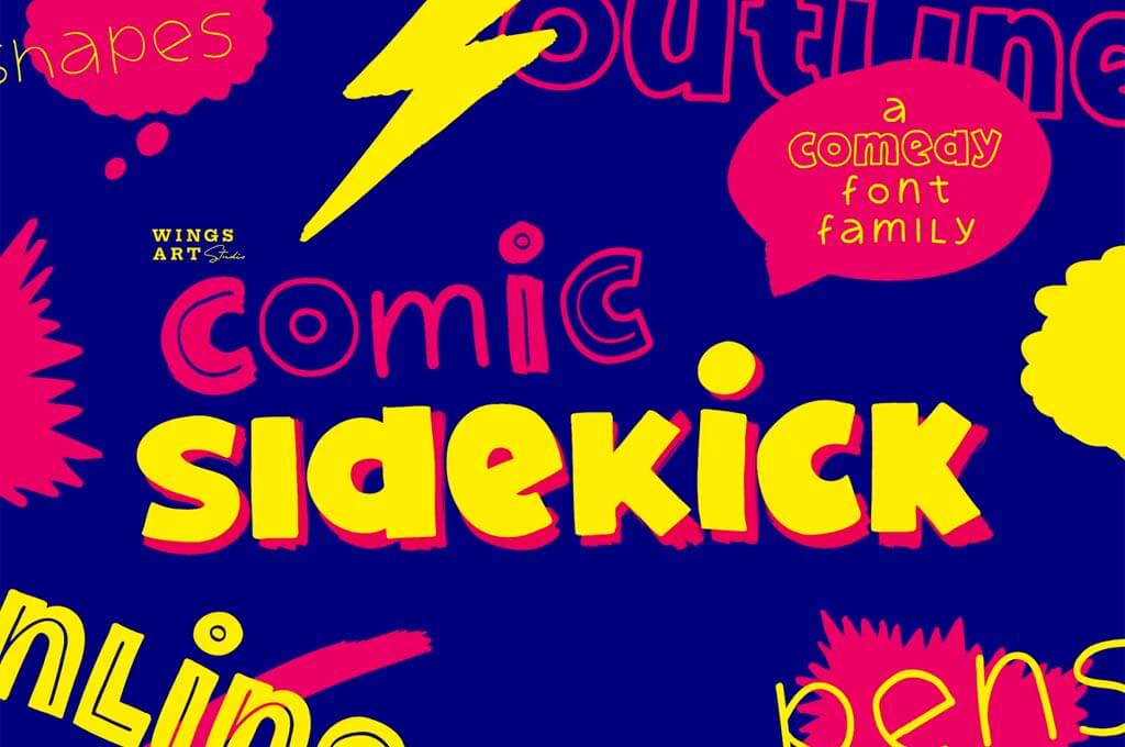 Comic Sidekick: A Screwball Comedy Font Family