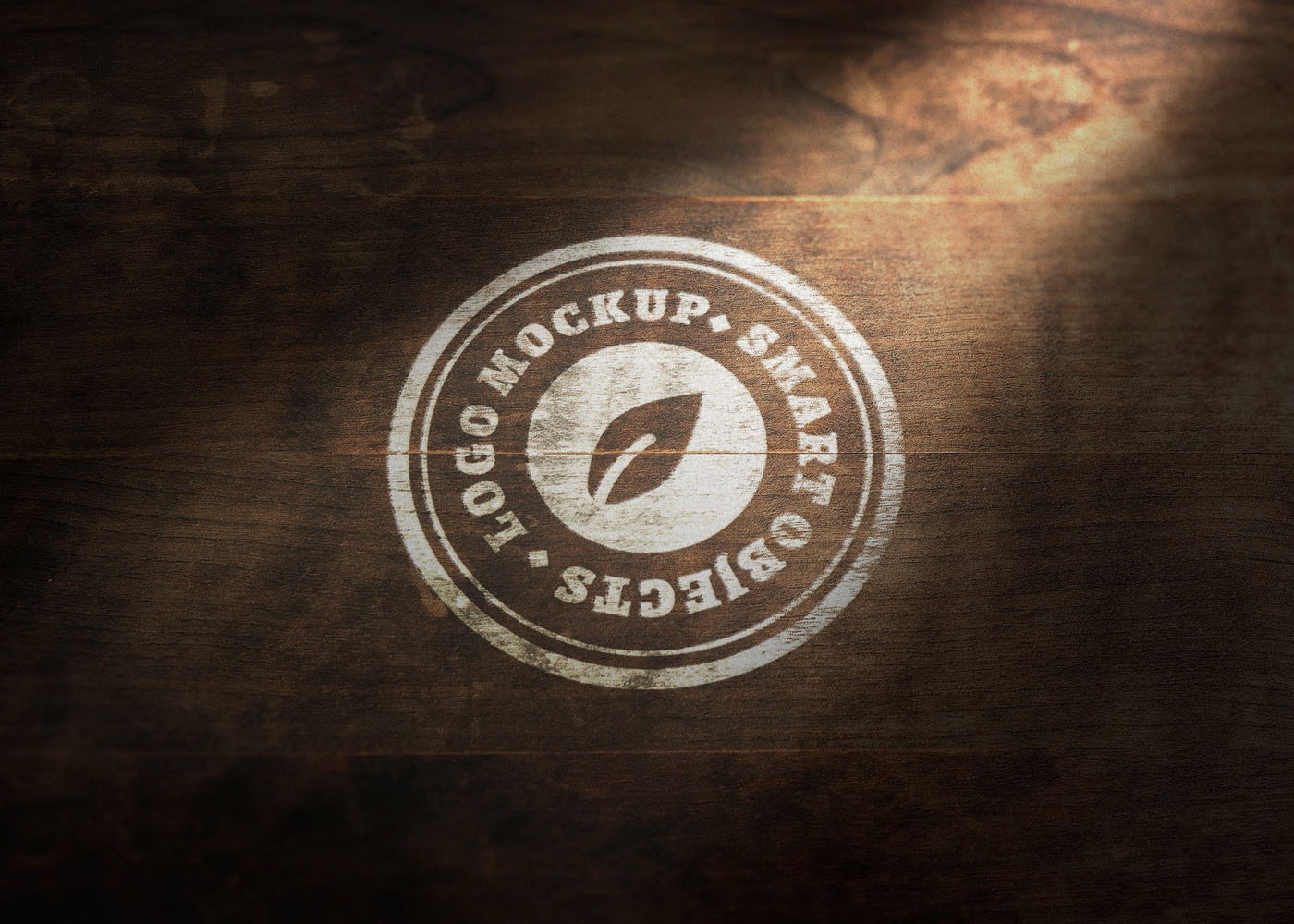 Free Weathered Wood Logo Mockup