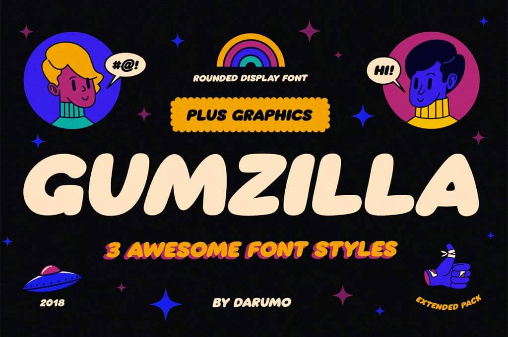 Gumzilla — Rounded Display Font