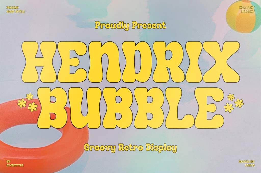 Hendrix Bubble Groovy Retro Display