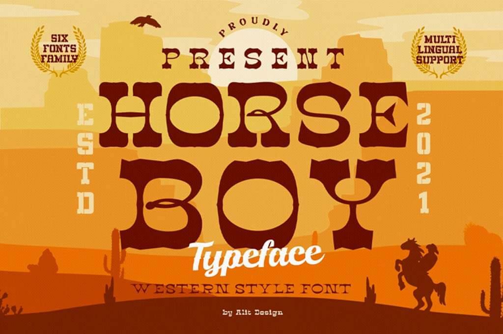 Horse Boy — Western Style Font