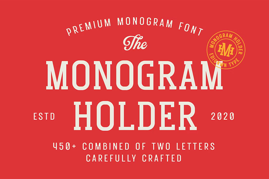 Monogram Holder - Display Font