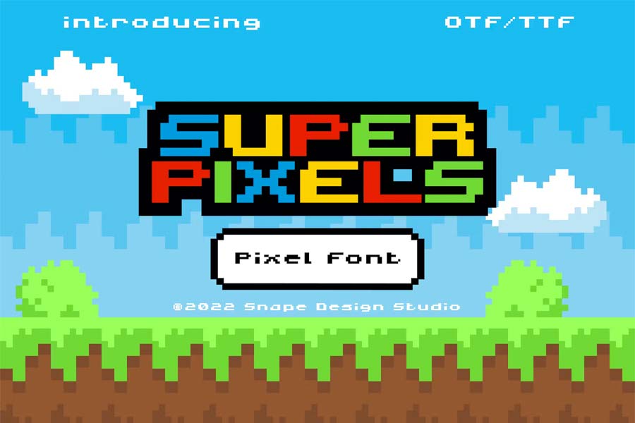 Superpixels — Pixel Font