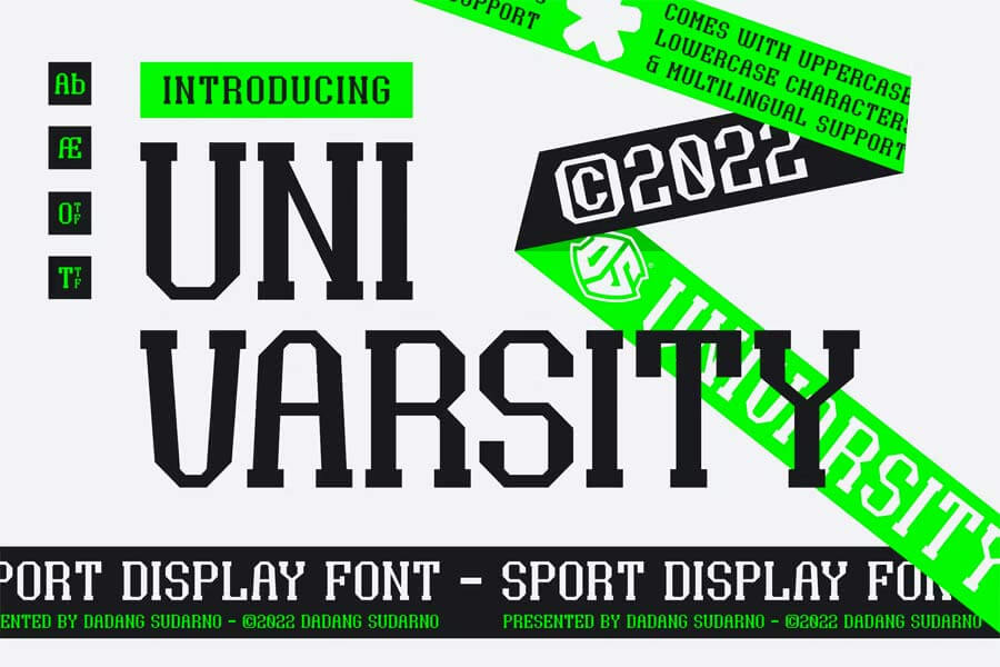 Universaty — Sport Display Font
