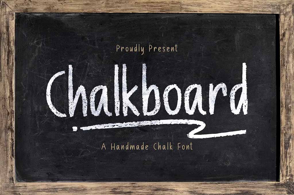 Chalk Board — a Handmade Chalk Font