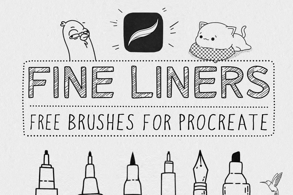 Free Fine Liner Brushes for Procreate (22 Brushes)