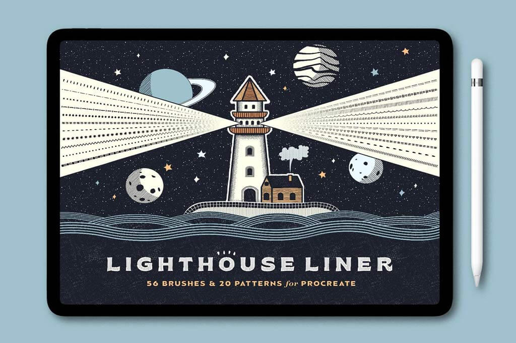 Lighthouse Liner Procreate Brushes