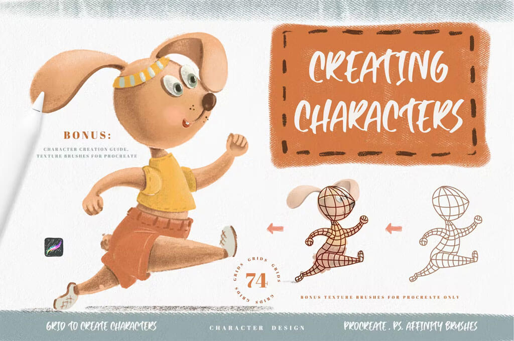 Procreate Grids for Creating Cute Characters