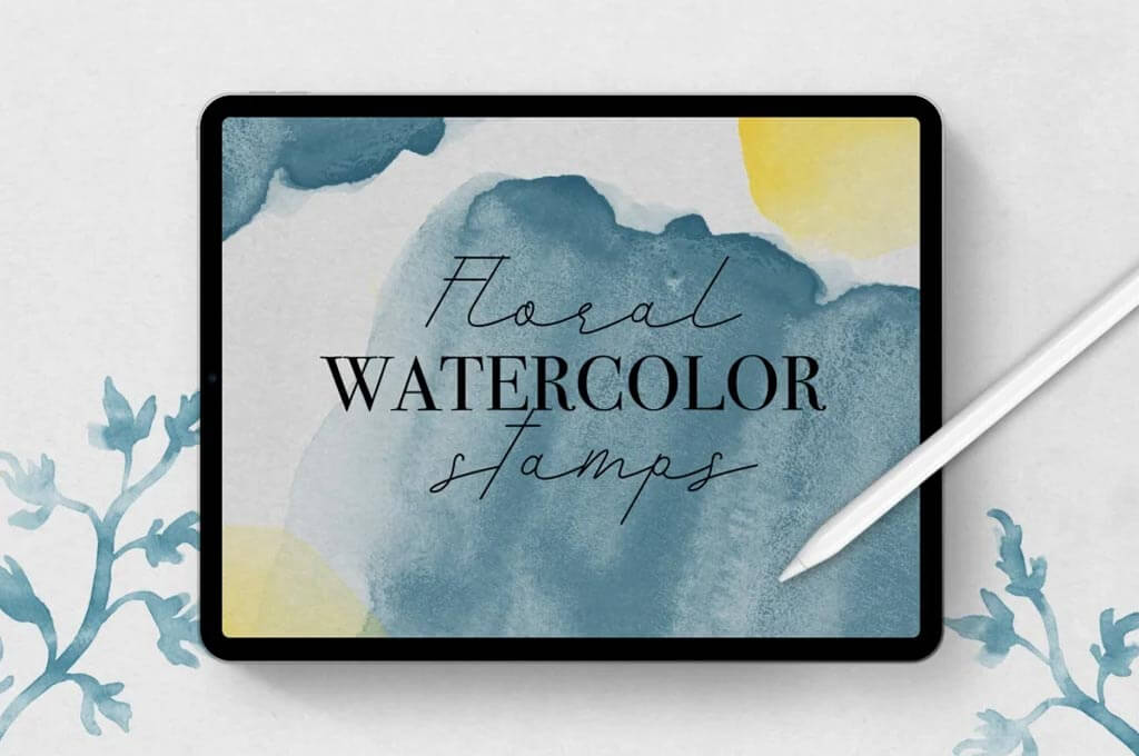Watercolor Stamp Brushes For Procreate