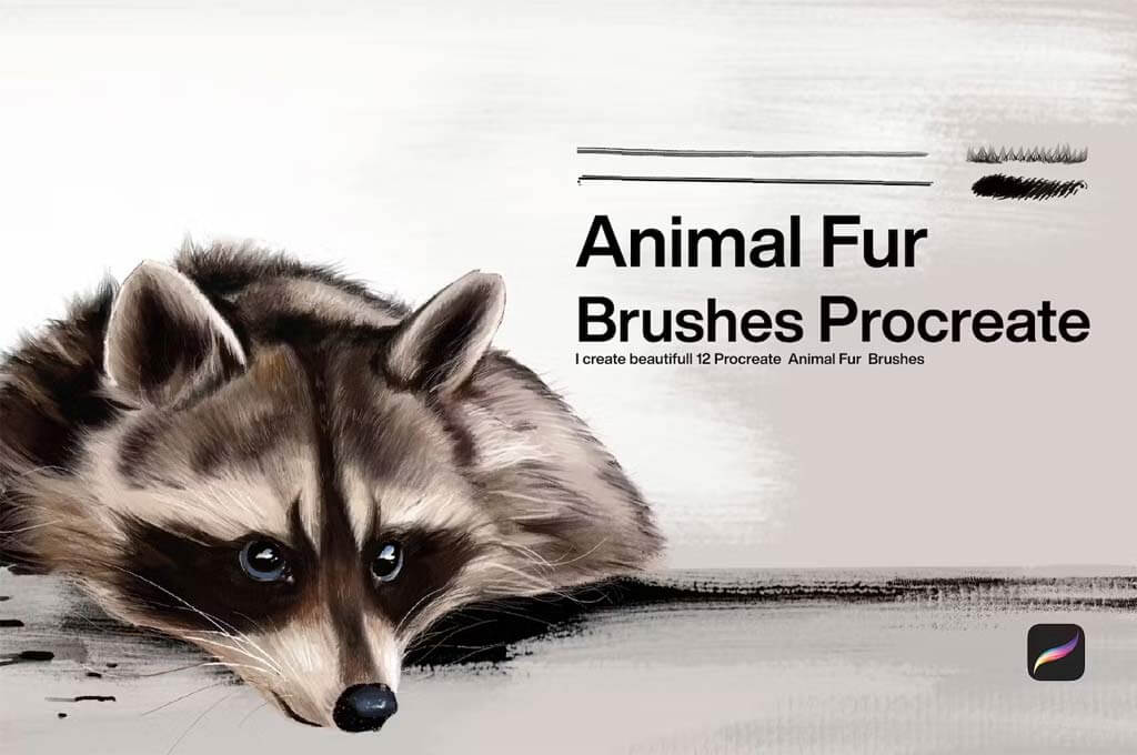 10 Animal Fur Brushes Procreate