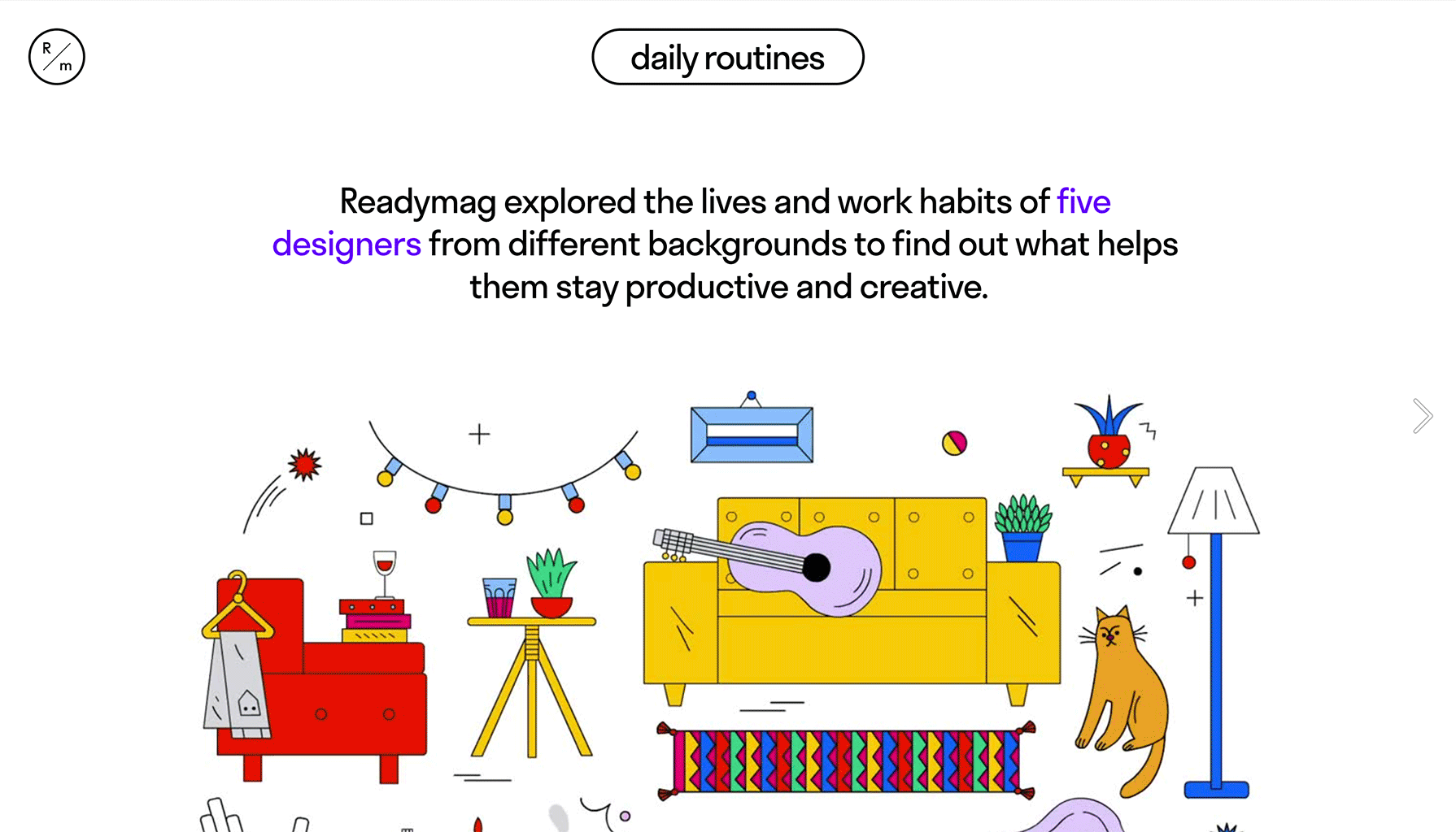 Daily Routines: Interactive narration about creativity