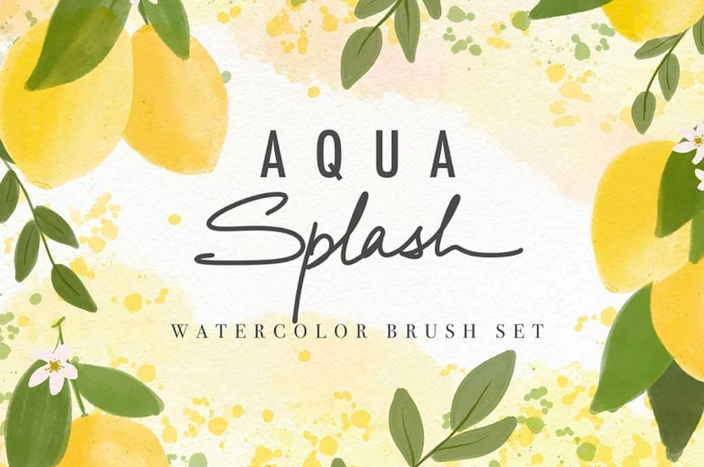 Aqua Splash Watercolor Brushes [10 Free Procreate Brushes]