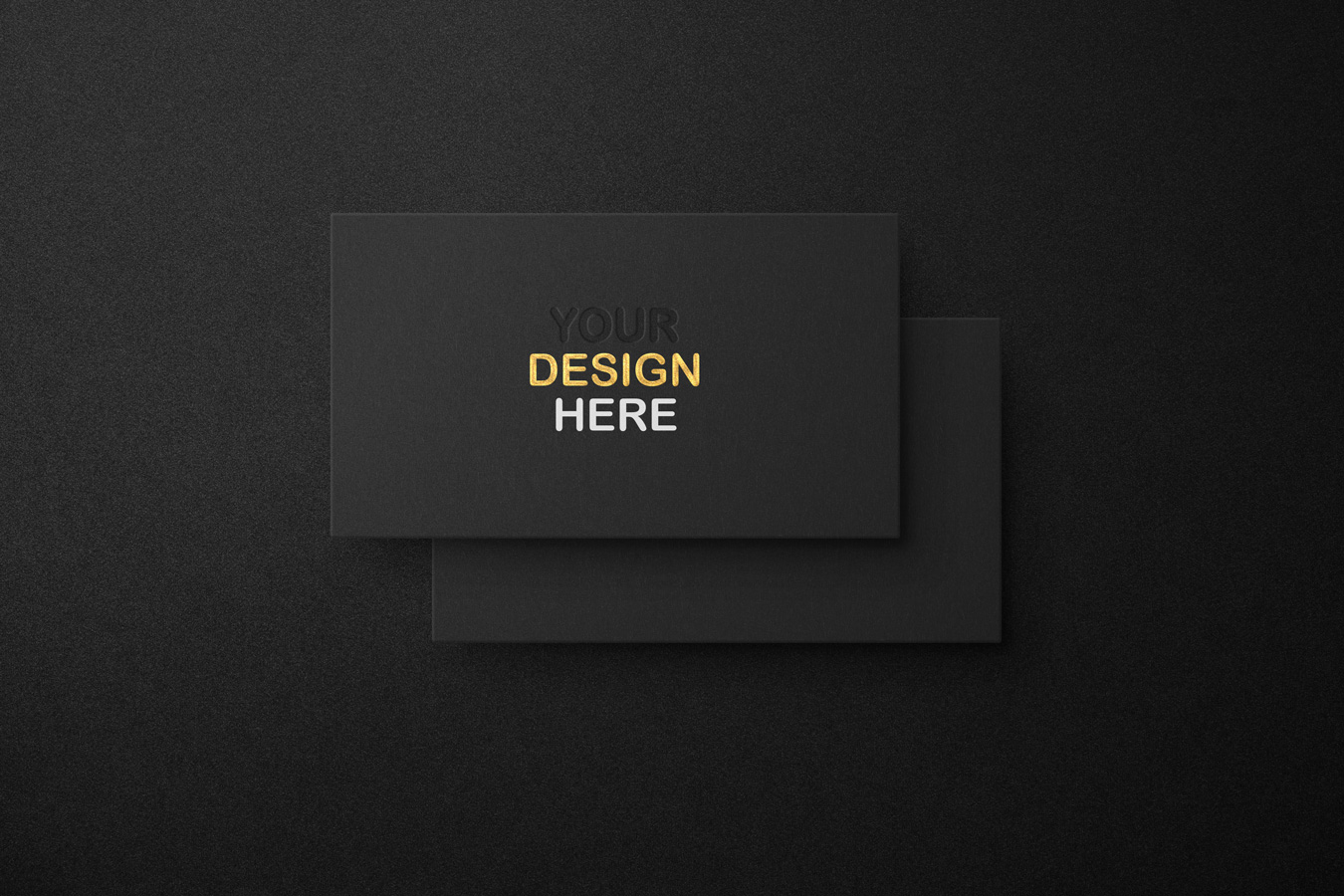 Debossed Business Card Mockup