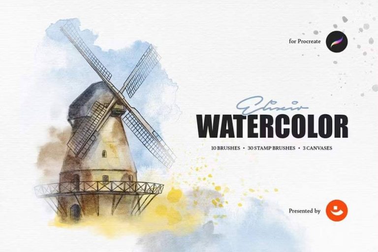 30+ Best Free Procreate Watercolor Brushes (incl. Paid Versions)
