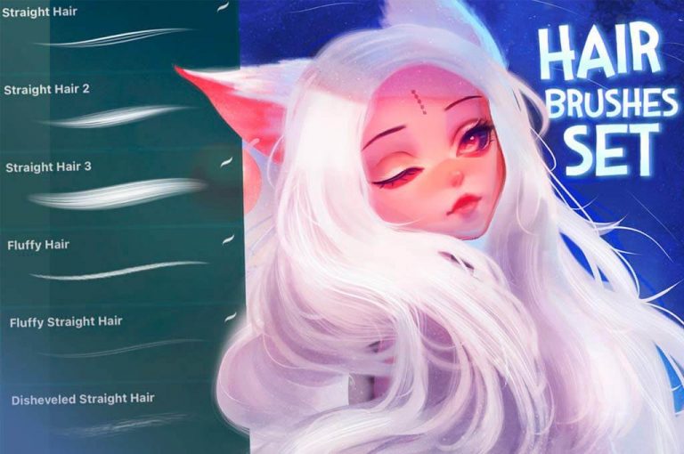 30+ Best Free Procreate Hair Brushes (incl. Paid Versions)