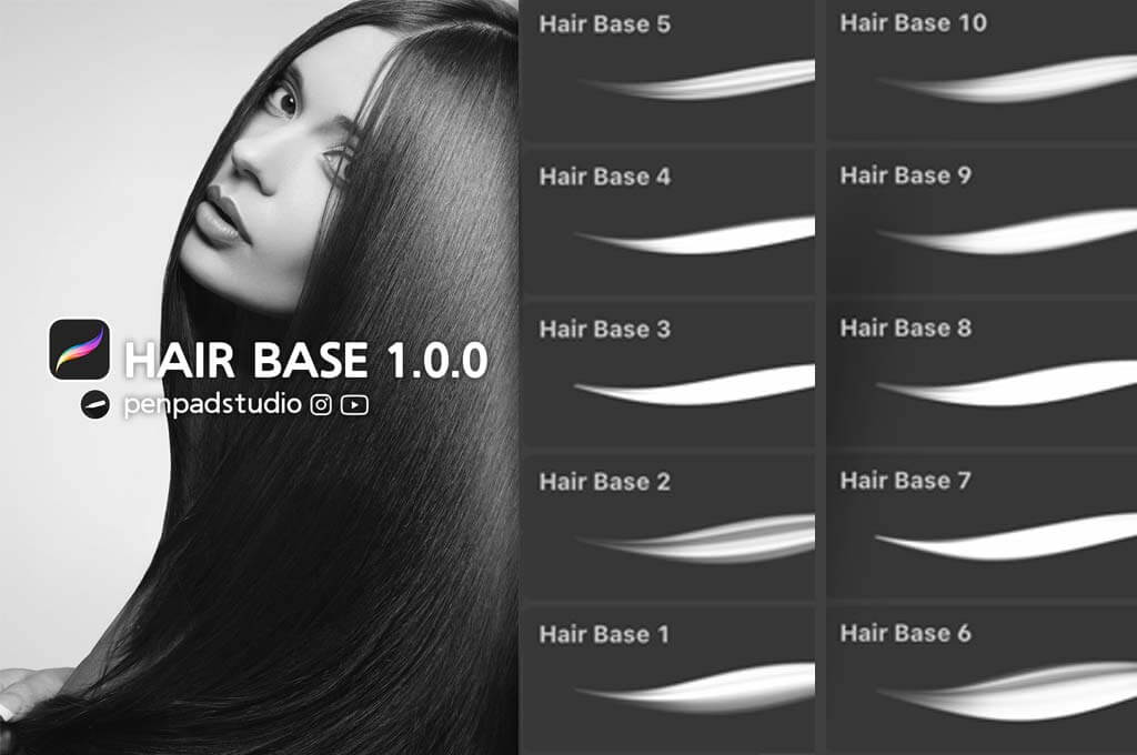 Free Procreate Brushes – Hair Base
