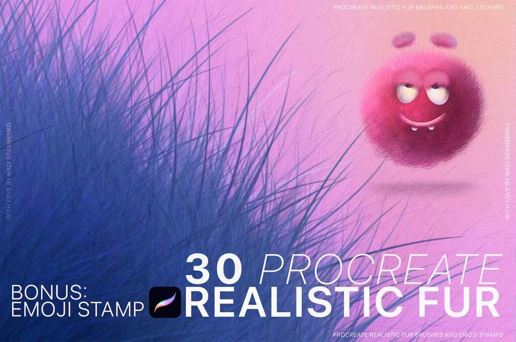 Procreate Realistic Fur & Emoji