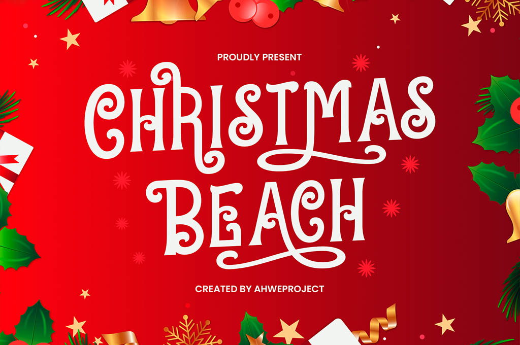 Christmas Beach Font