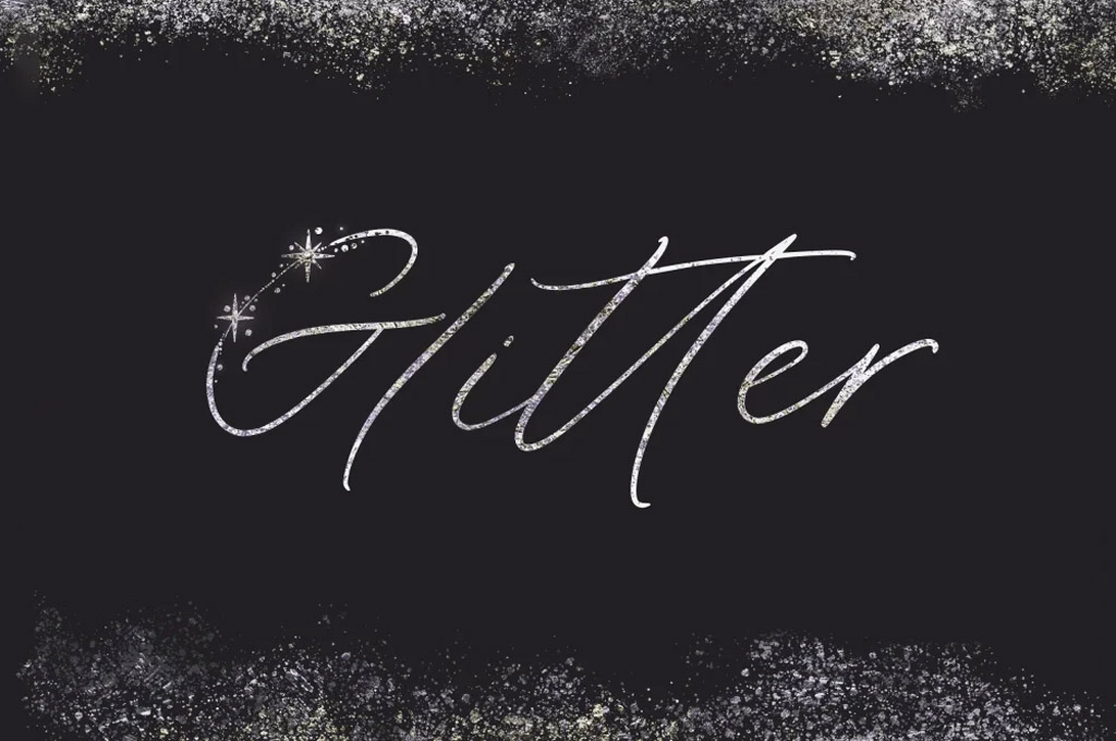Glitter — Festive Font with Sparks