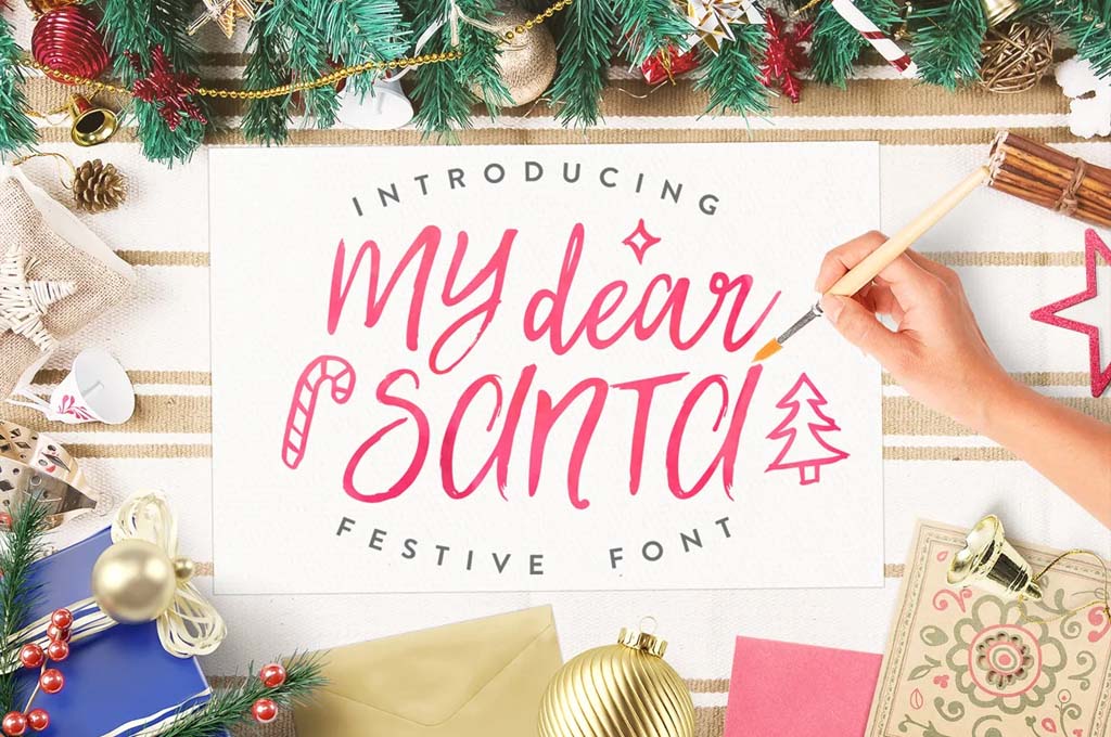 My Dear Santa — Christmas Font and Bonus